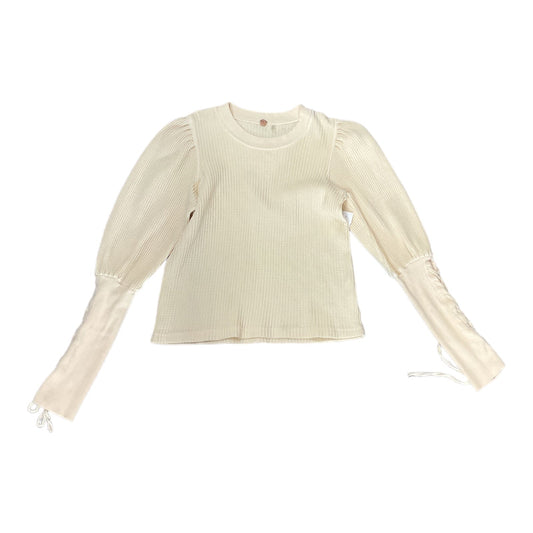 Top Long Sleeve By Free People In Cream, Size: S