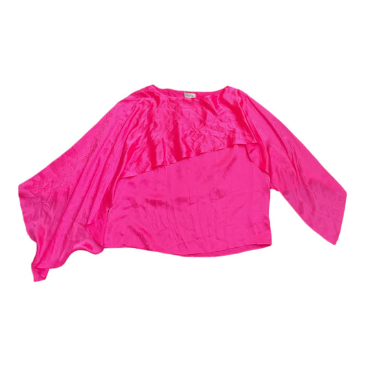 Top Long Sleeve By Halston In Pink, Size: L