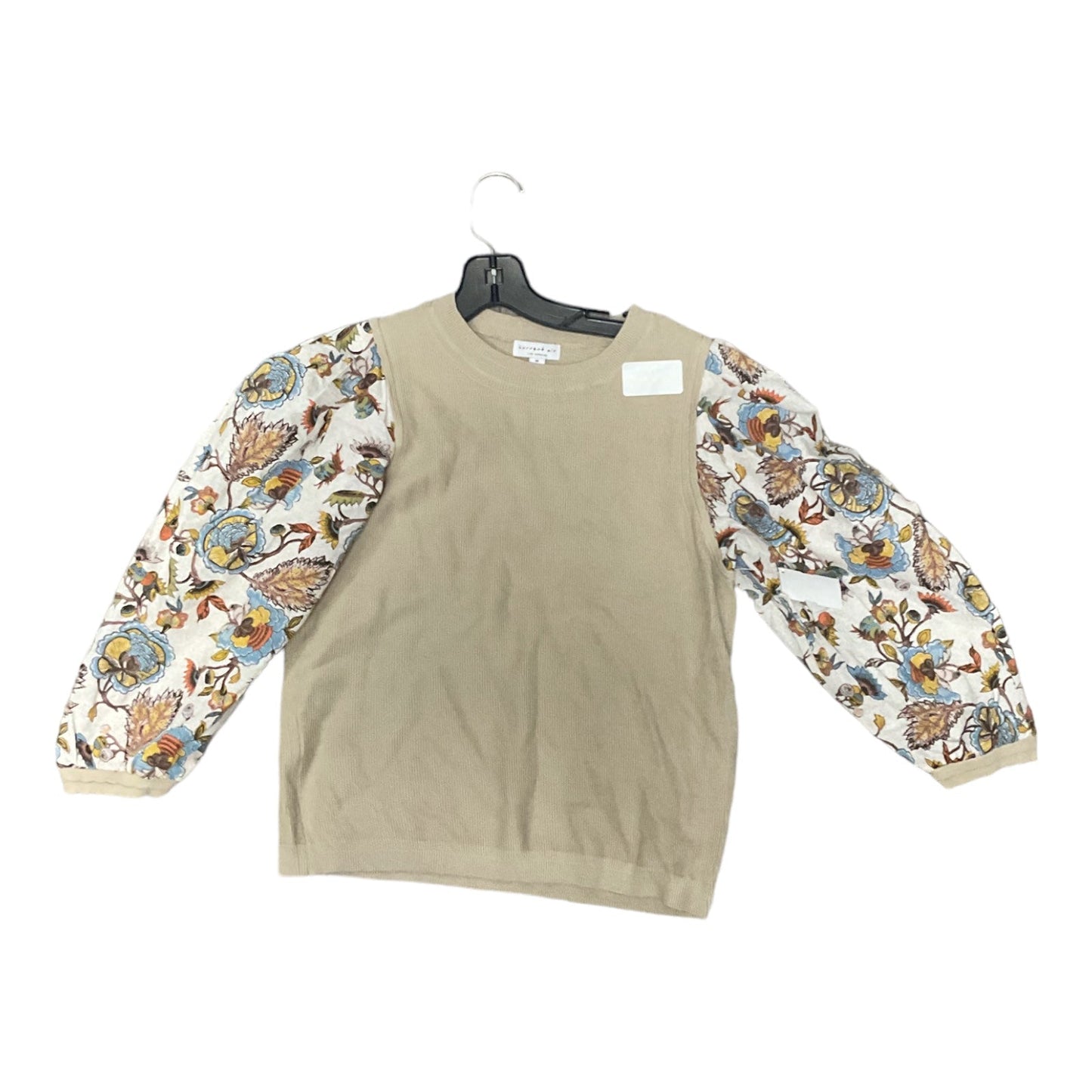 Top 3/4 Sleeve By Current Air In Beige, Size: M