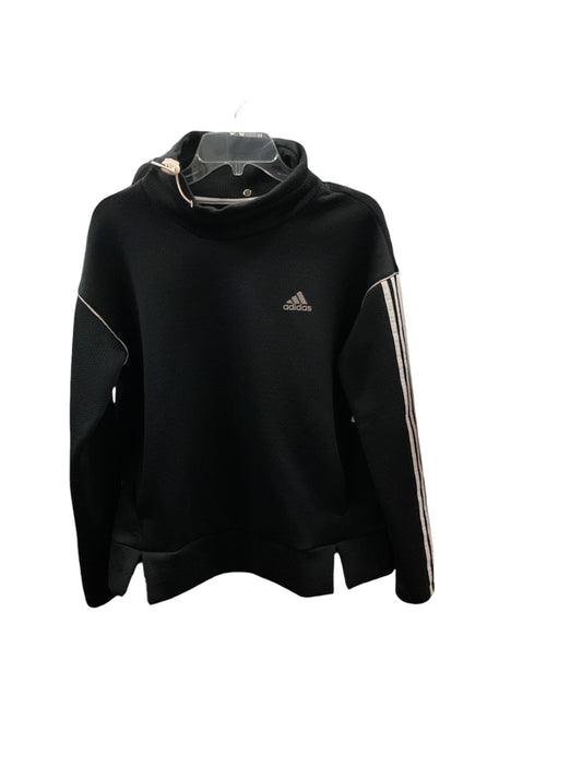 Athletic Sweatshirt Collar By Adidas In Black, Size: S