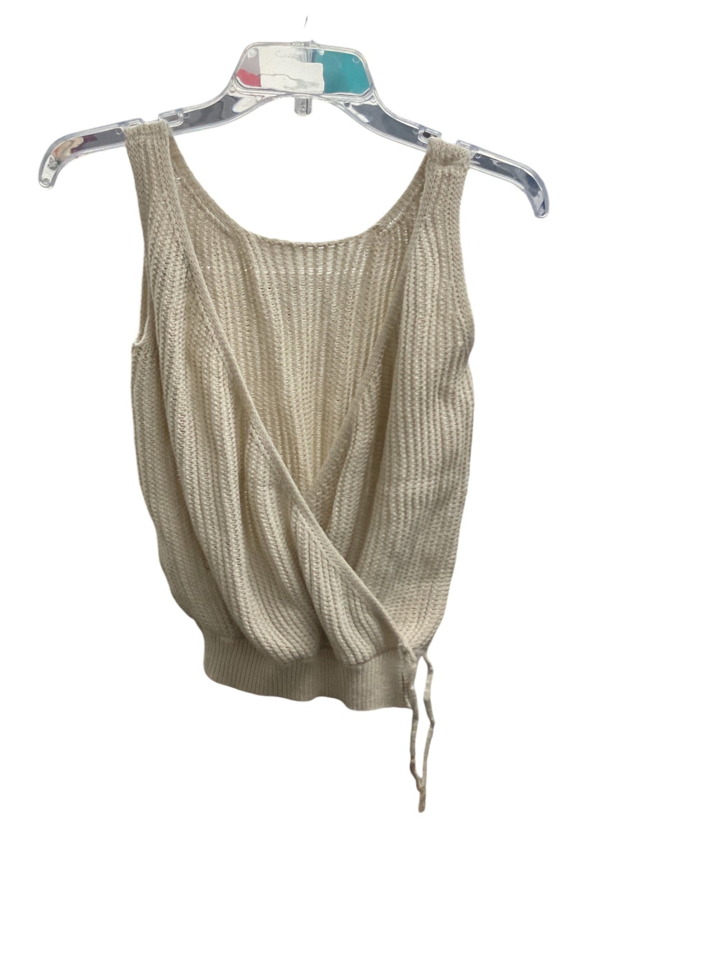 Vest Sweater By Clothes Mentor In Tan, Size: S