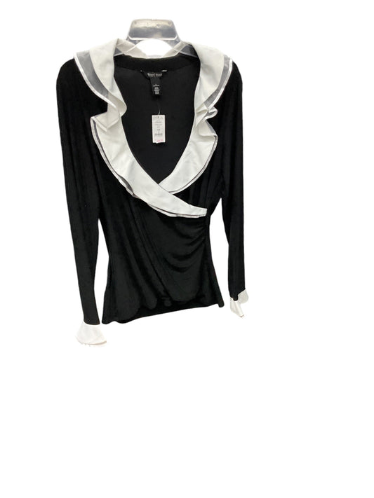 Top Long Sleeve By White House Black Market In Black, Size: L