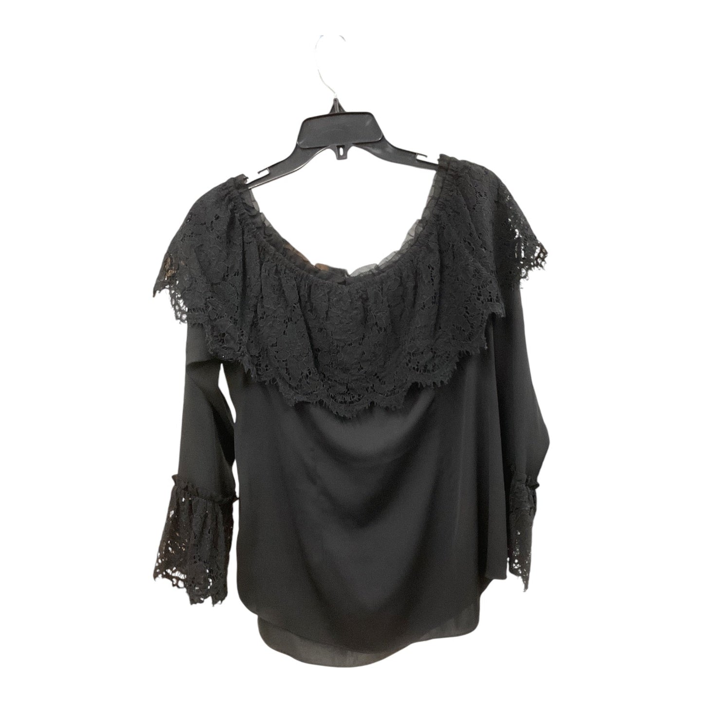 Top Long Sleeve By White House Black Market In Black, Size: L