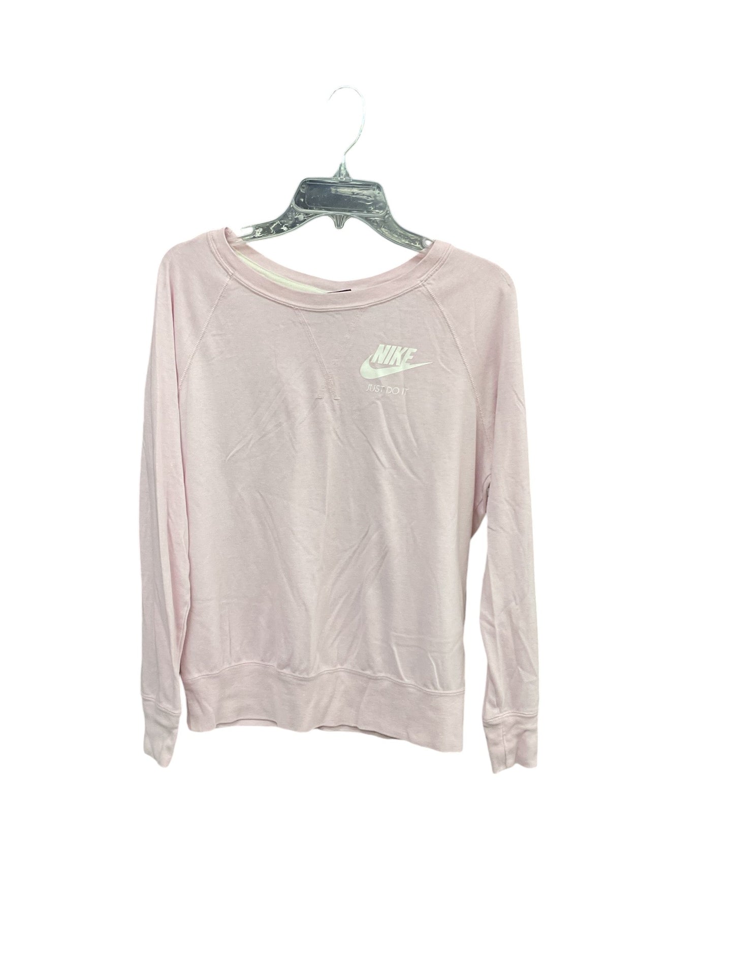 Top Long Sleeve By Nike In Pink, Size: M