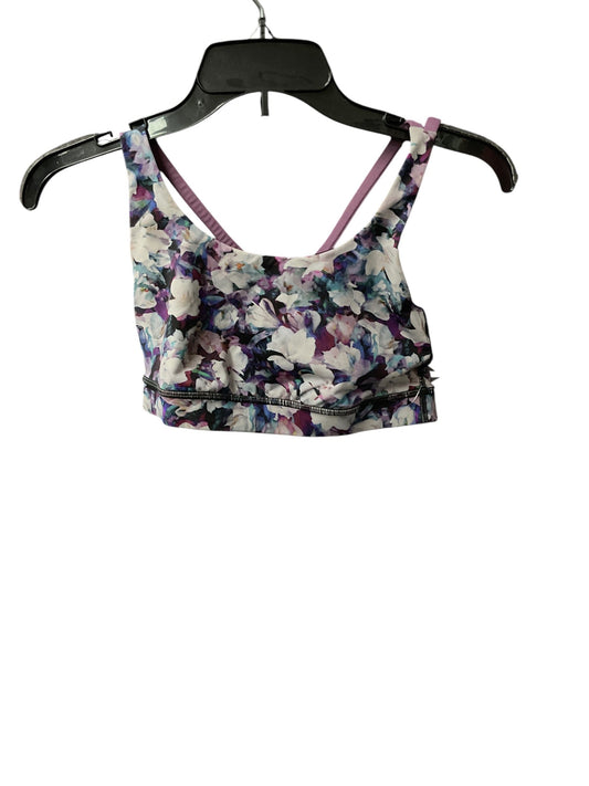 Athletic Bra By Lululemon In Floral Print, Size: S