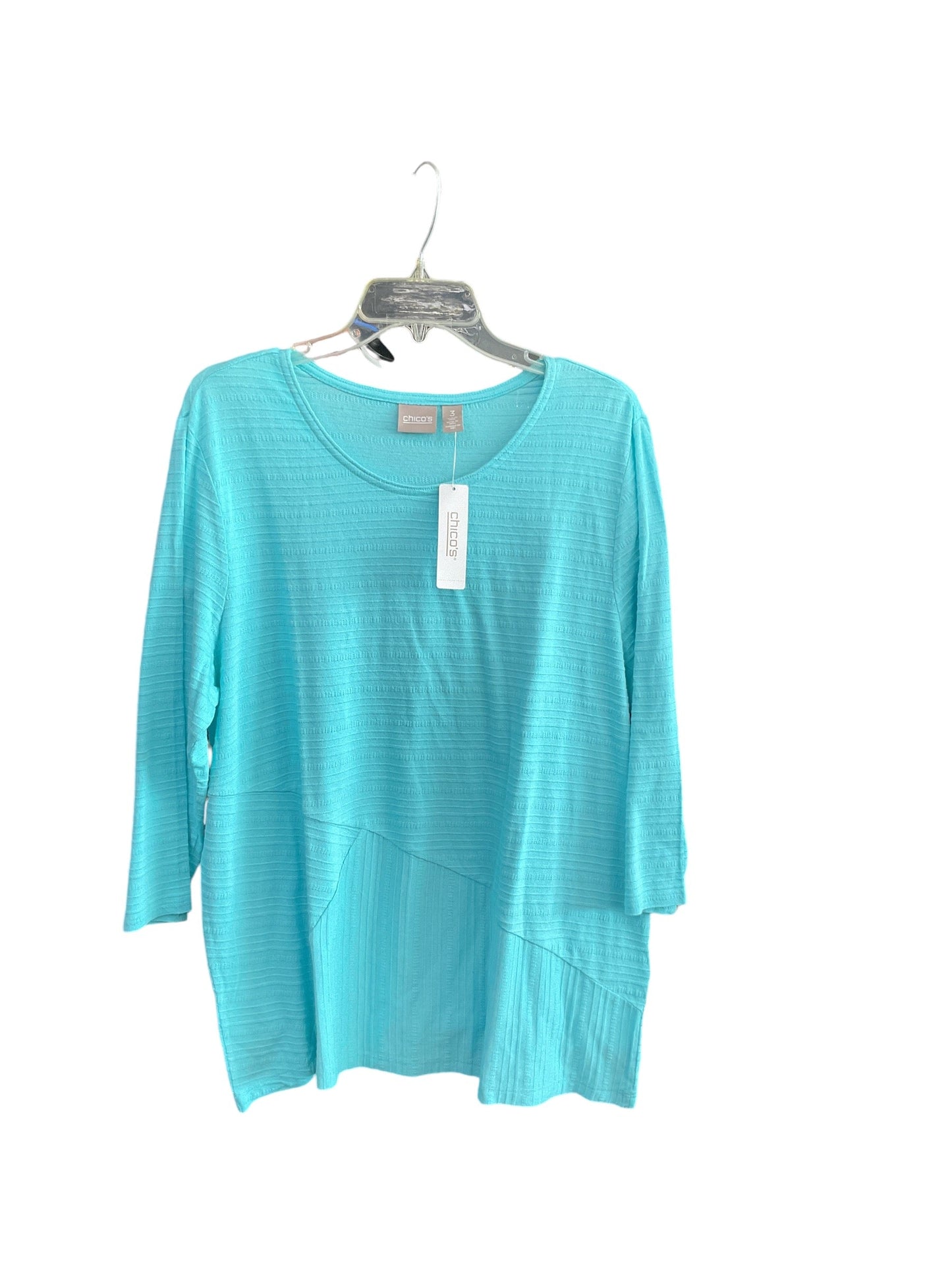 Tunic 3/4 Sleeve By Chicos In Blue, Size: Xl