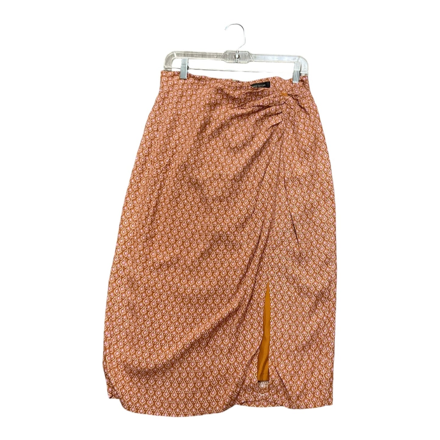 Skirt Midi By Ann Taylor In Brown & Orange, Size: 10