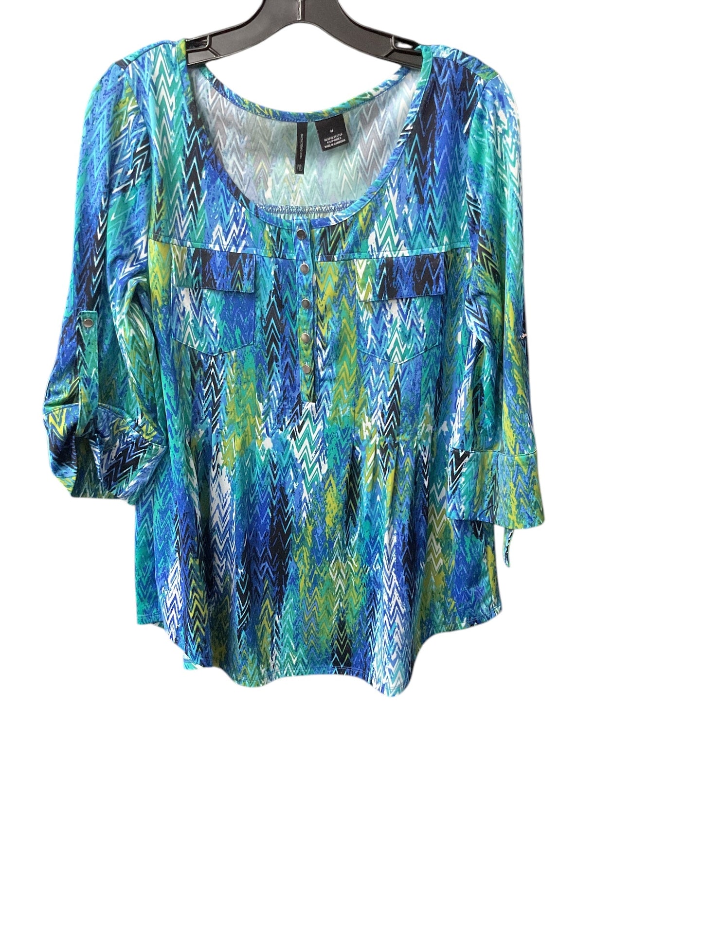 Tunic 3/4 Sleeve By New Directions In Blue, Size: M