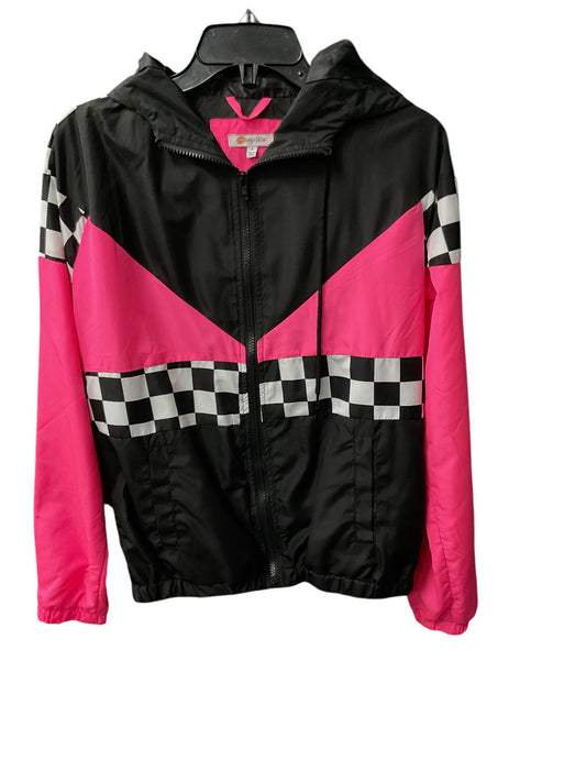 Jacket Windbreaker By Clothes Mentor In Checkered Pattern, Size: S