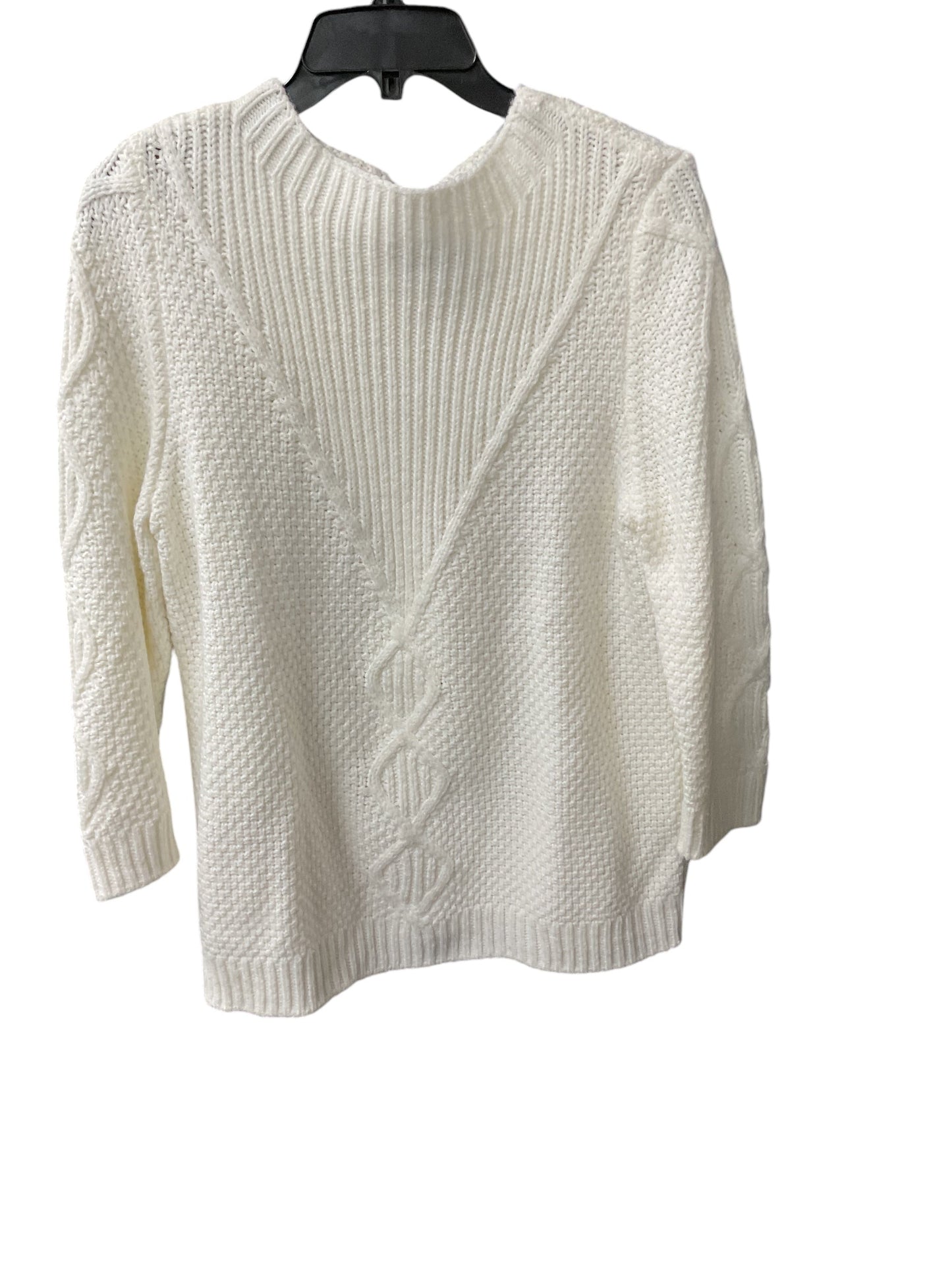 Sweater By Karl Lagerfeld In White, Size: M