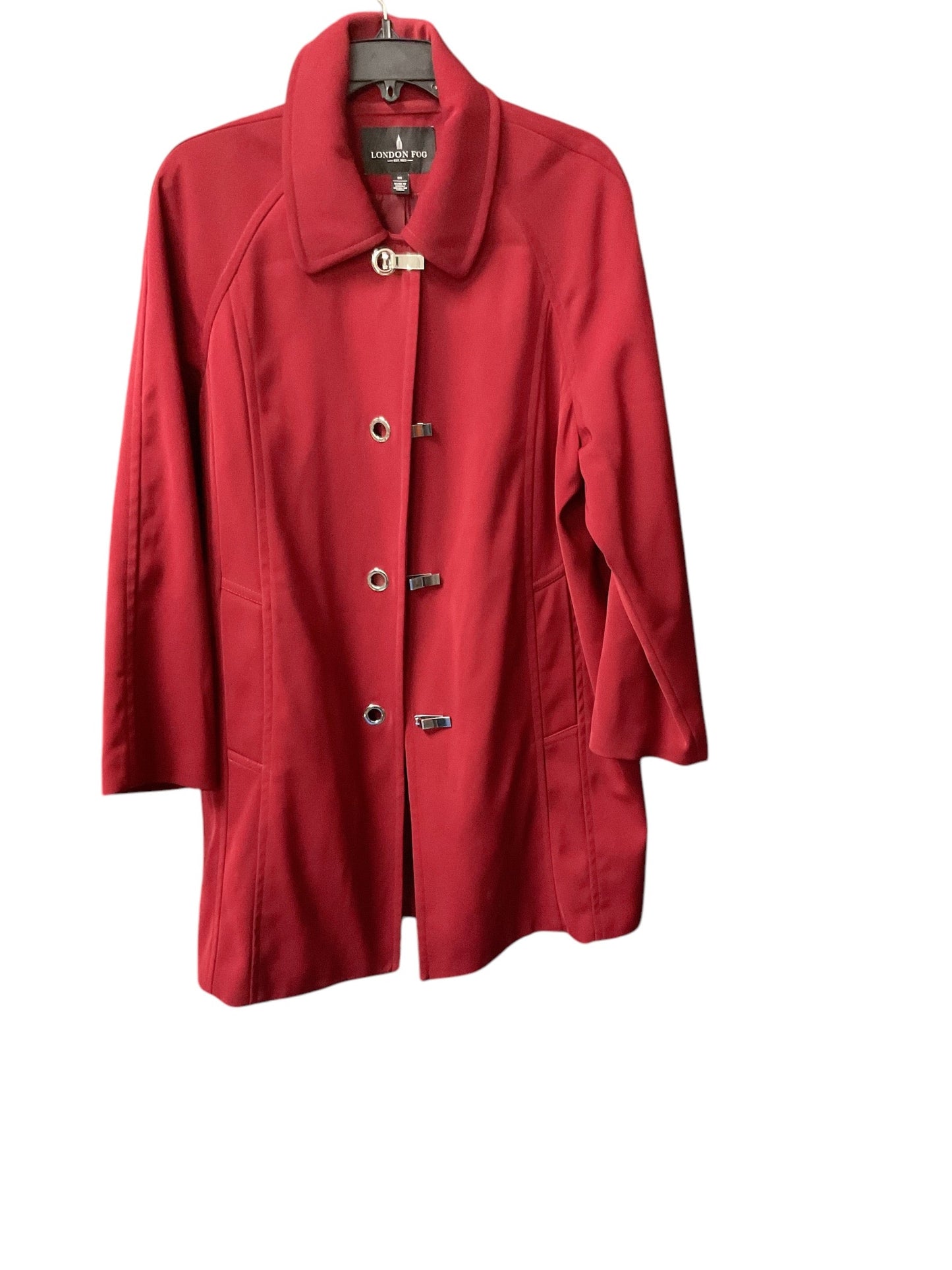 Coat Trench Coat By London Fog In Red, Size: Osfm