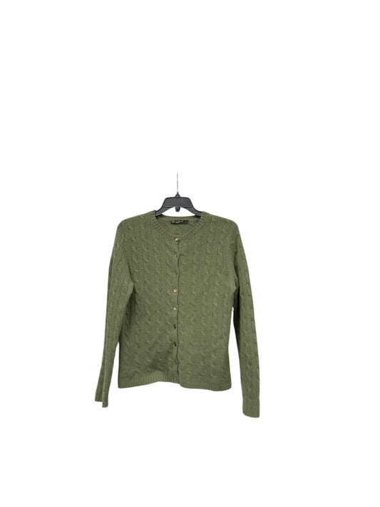 Sweater Cardigan By Lord And Taylor In Green, Size: M