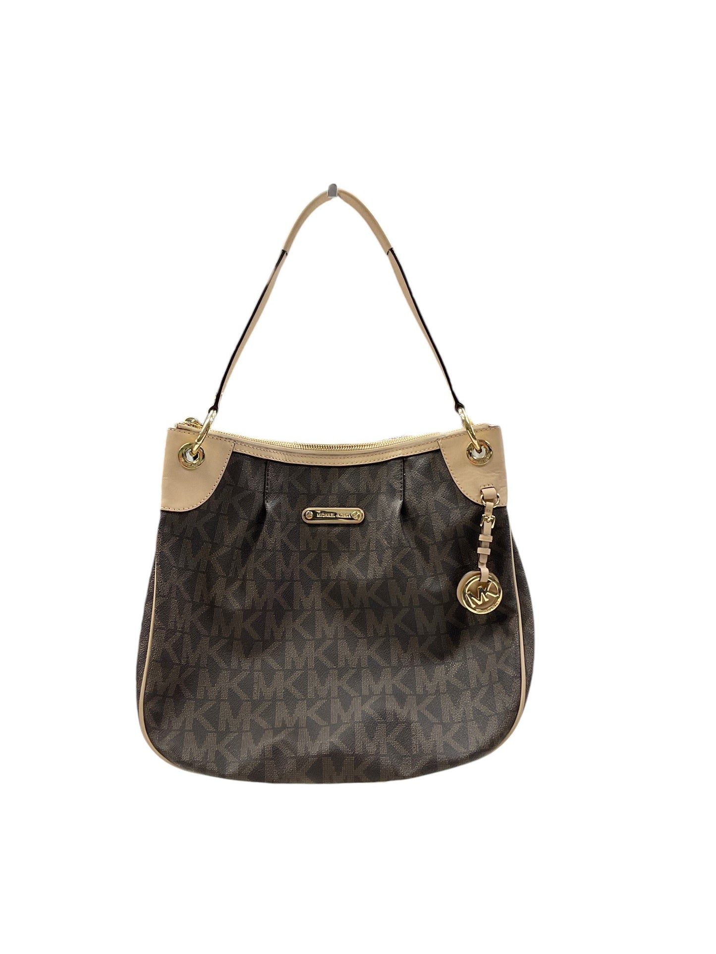 HANDBAG DESIGNER MICHAEL BY MICHAEL KORS in BROWN & CREAM, Size: LARGE