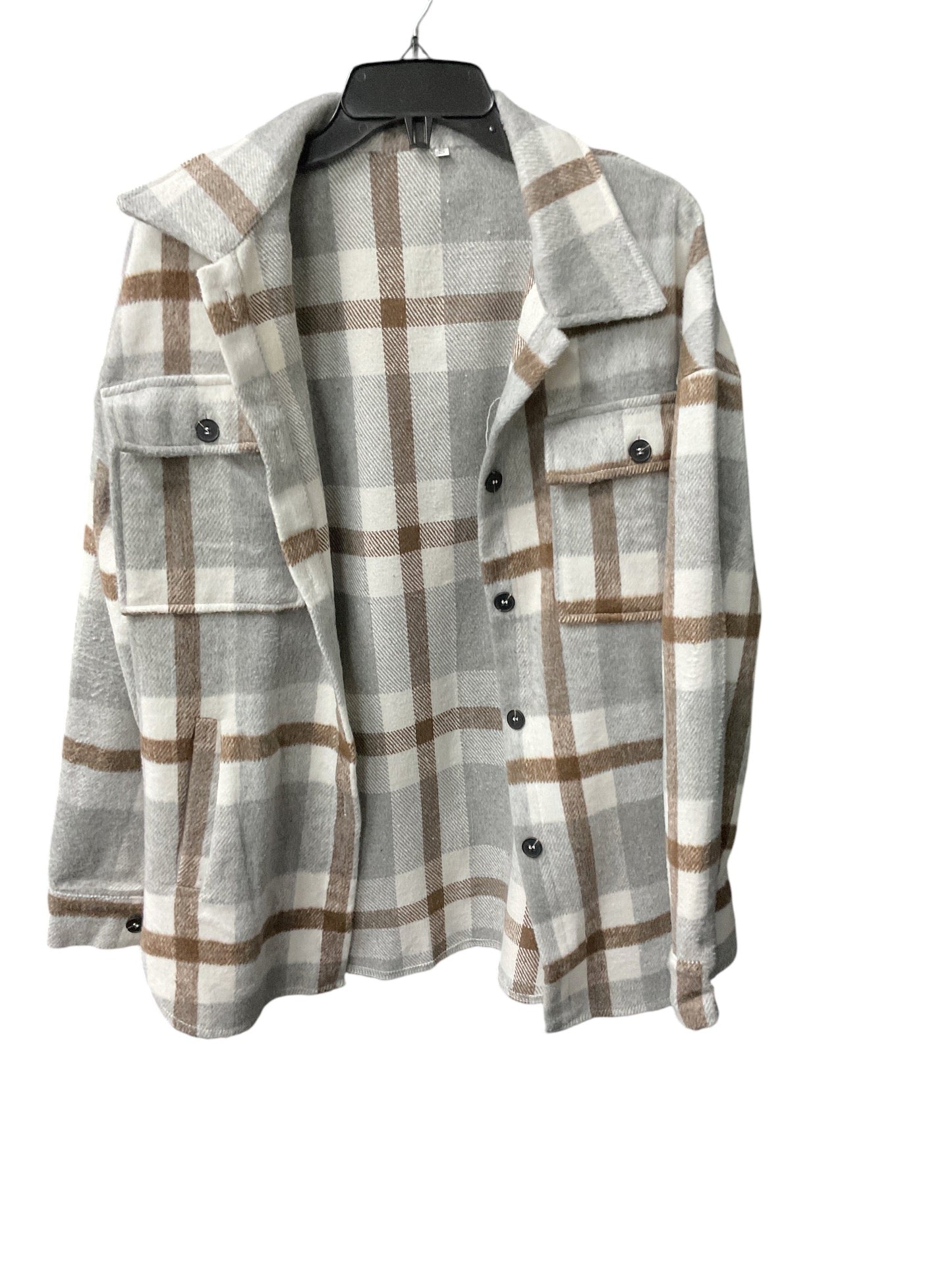 Jacket Shirt By Clothes Mentor In Plaid Pattern, Size: S