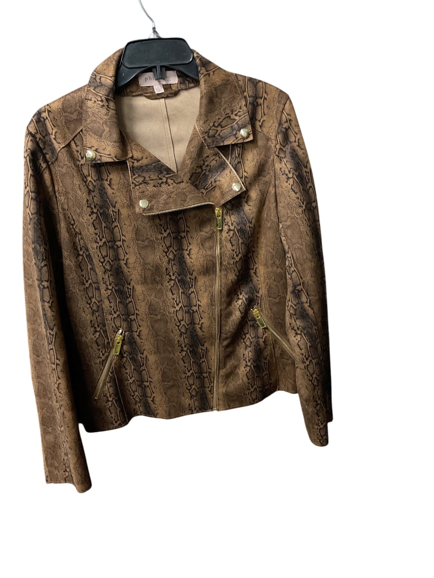 Jacket Other By Philosophy In Snakeskin Print, Size: L