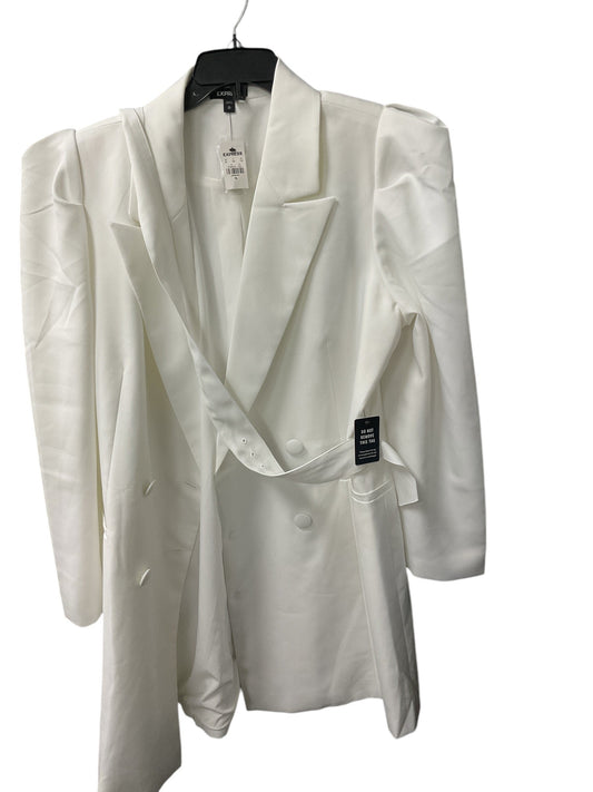 Coat Trench Coat By Express In White, Size: Xl