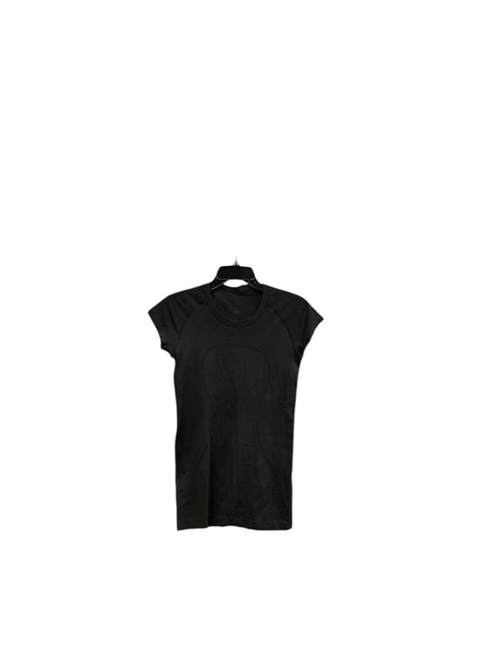 Athletic Top Short Sleeve By Lululemon In Black, Size: 6