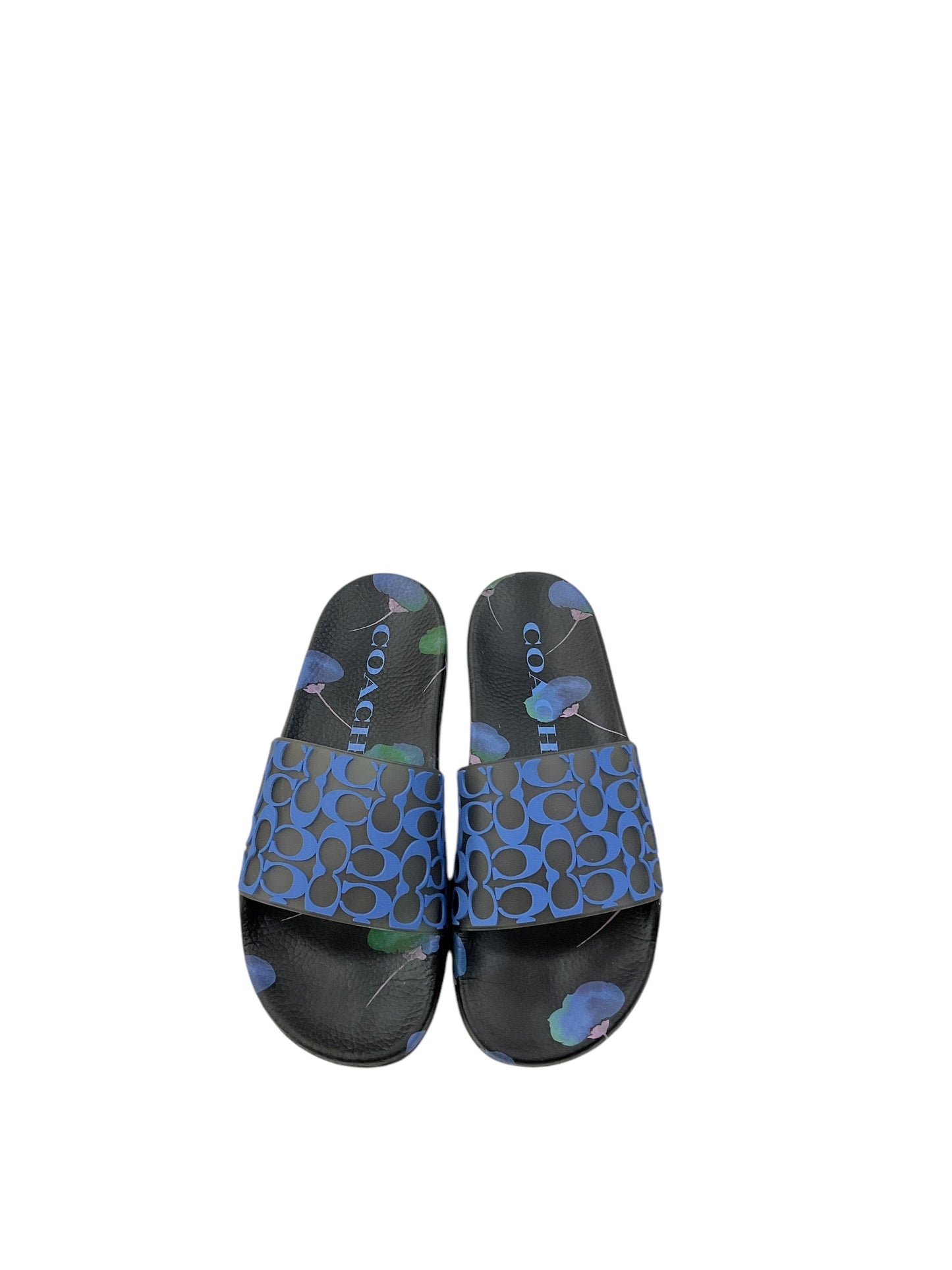 Sandals Designer By Coach In Black & Blue, Size: 7