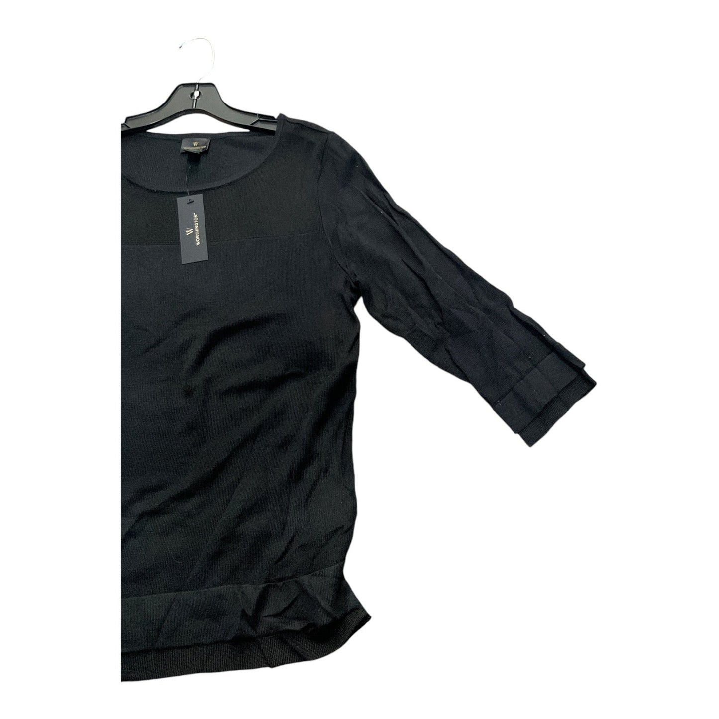 Top Long Sleeve By Worthington In Black, Size: L