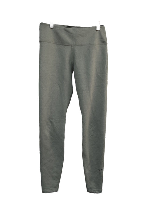 Athletic Leggings By Nike In Grey, Size: M