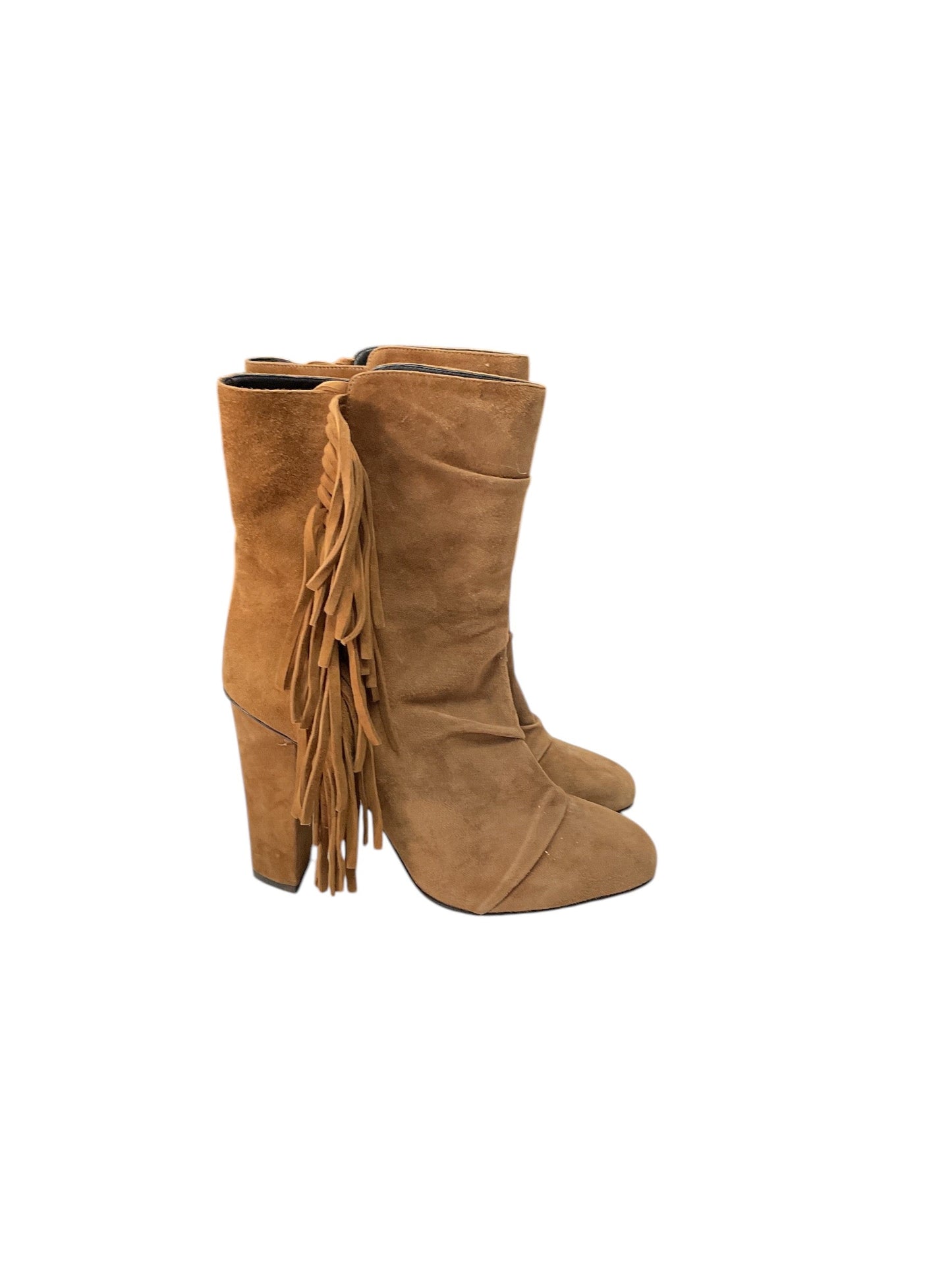 Boots Mid-calf Heels By Giuseppe Zanotti In Tan, Size: 9.5