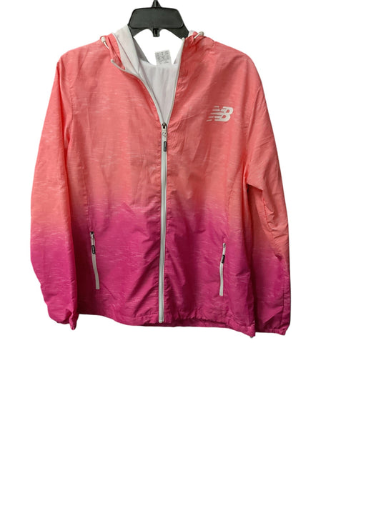 Jacket Windbreaker By New Balance In Pink, Size: Xl