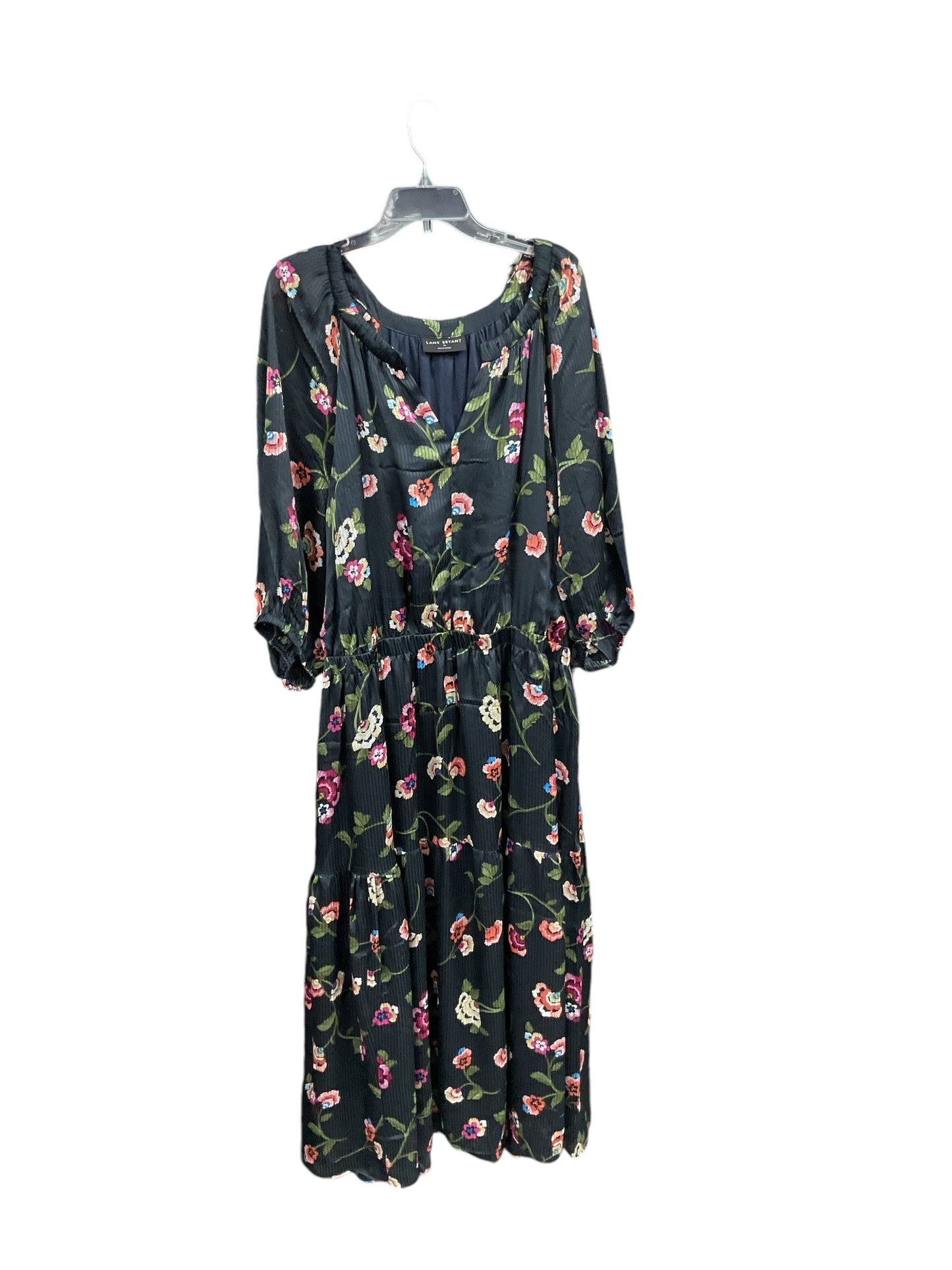 Dress Casual Midi By Lane Bryant In Floral Print, Size: 28