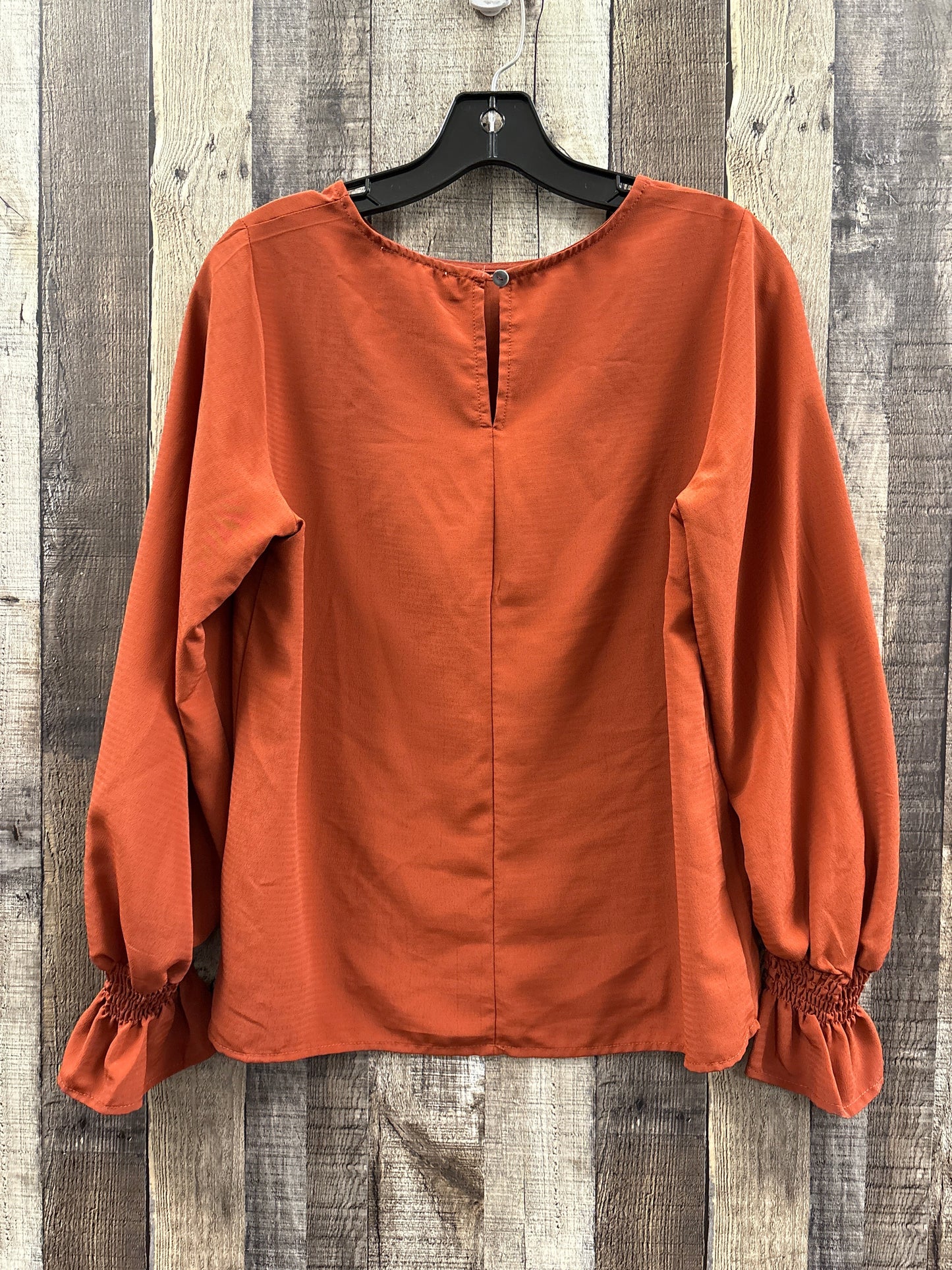 Top Long Sleeve By She + Sky In Brown, Size: M