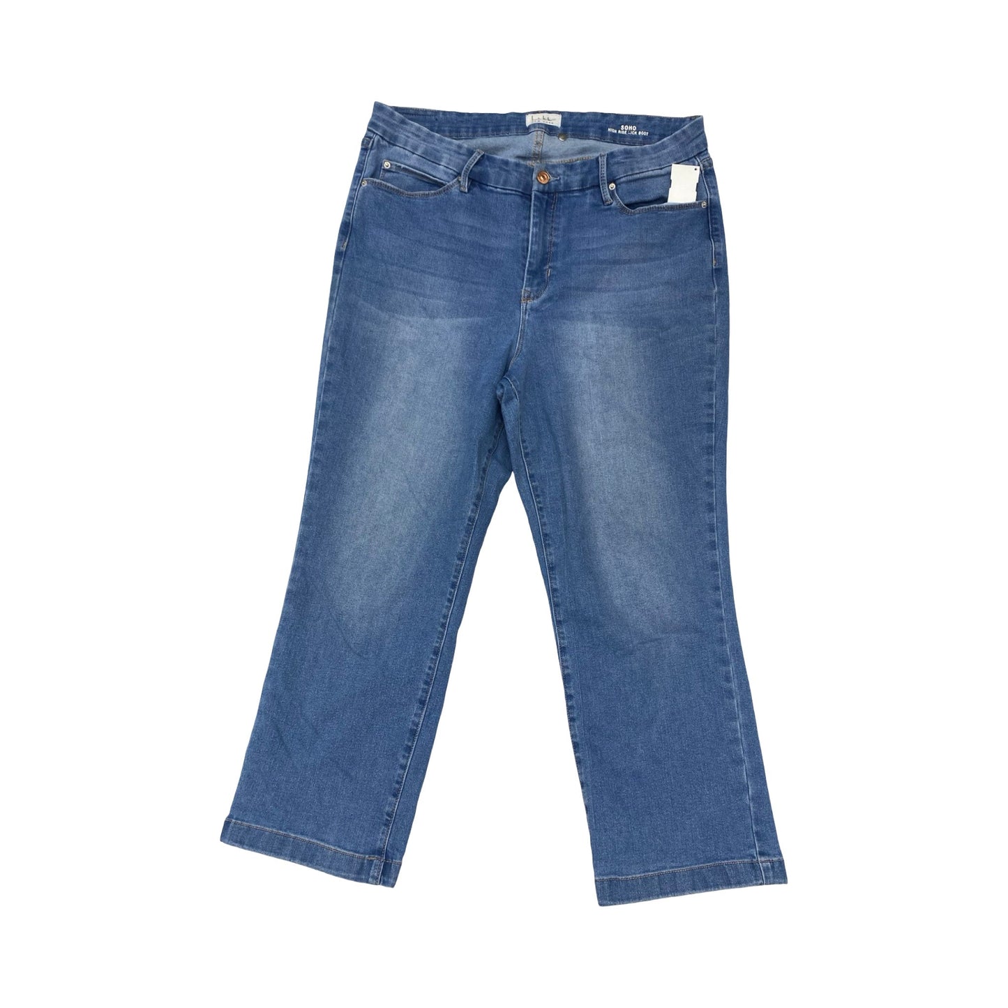 Jeans Boot Cut By Nicole By Nicole Miller In Blue Denim, Size:14