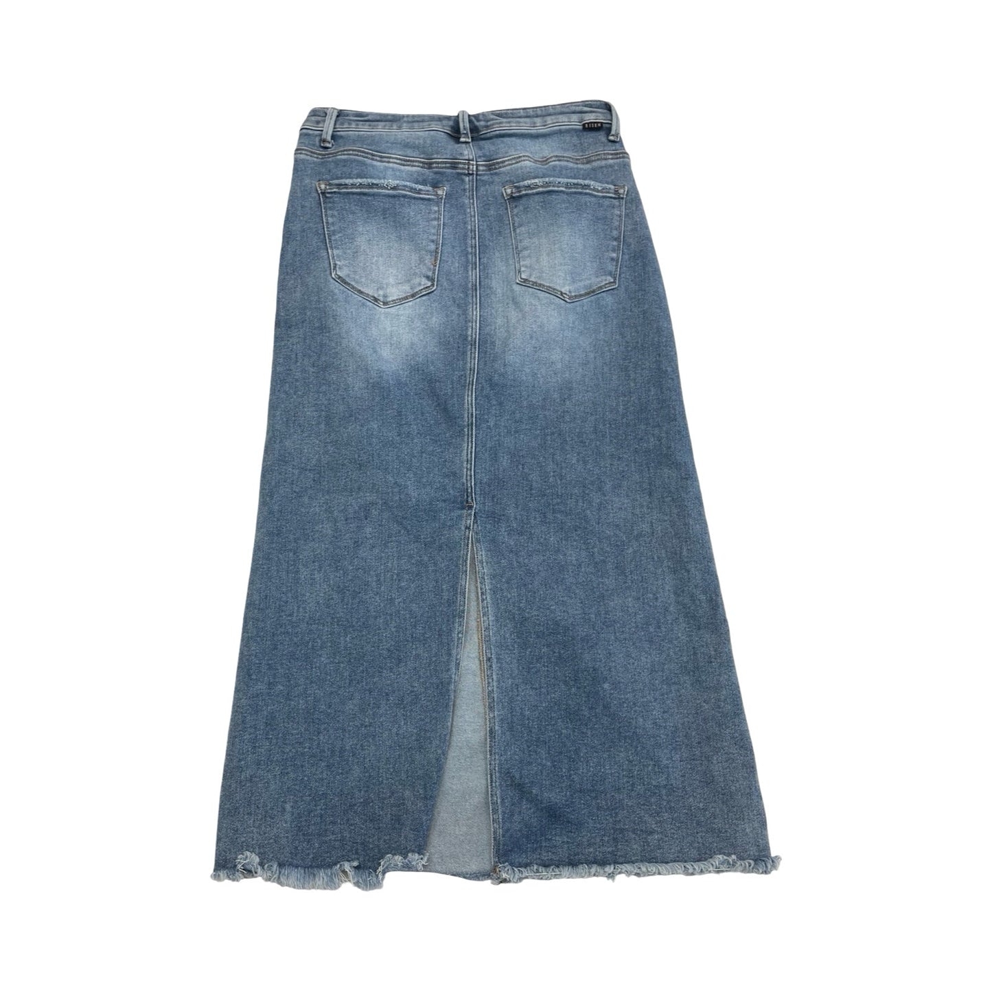 Skirt Maxi By Risen In Blue Denim, Size:L