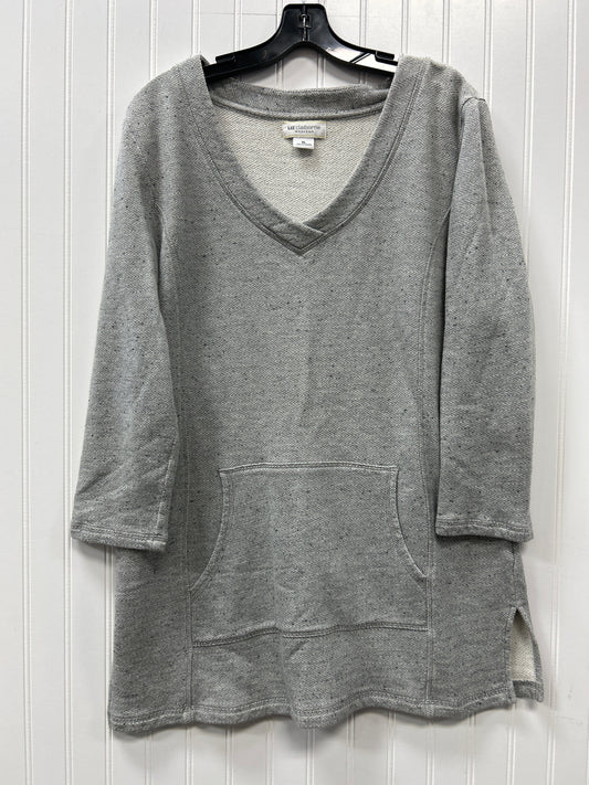 Sweatshirt Crewneck By Liz Claiborne In Grey, Size:Xl