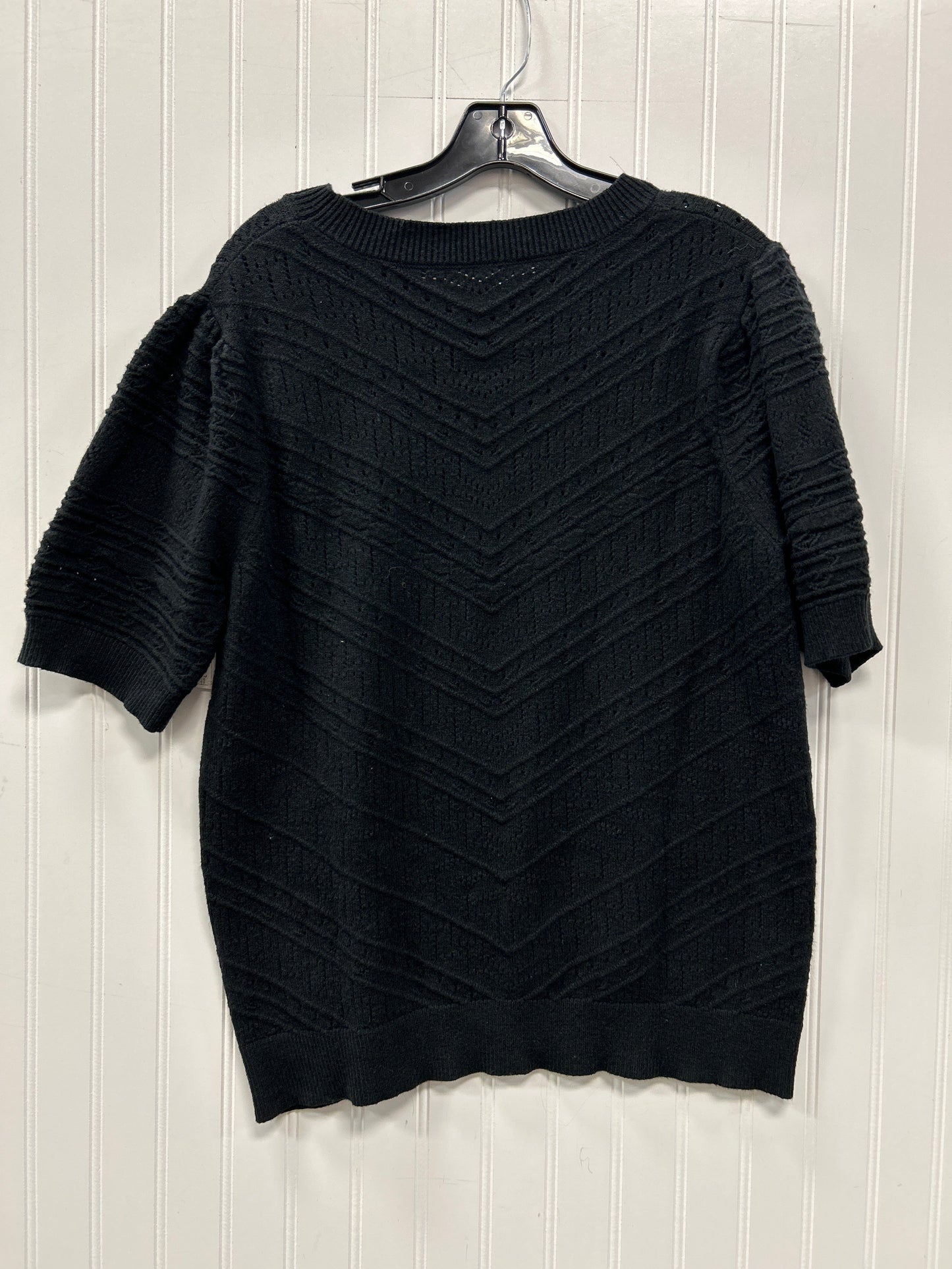 Sweater Ss By Clothes Mentor In Black, Size:L