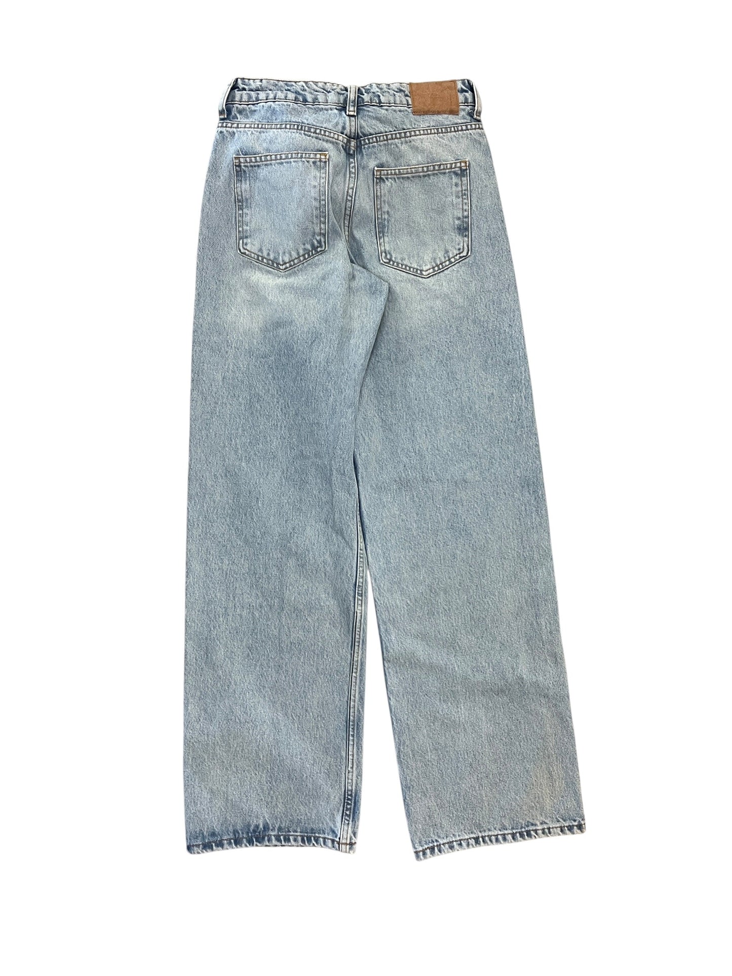 Jeans Straight By Zara In Blue Denim, Size:2