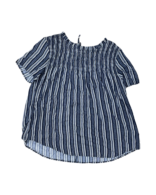 Top Ss By Clothes Mentor In Blue & White, Size:M