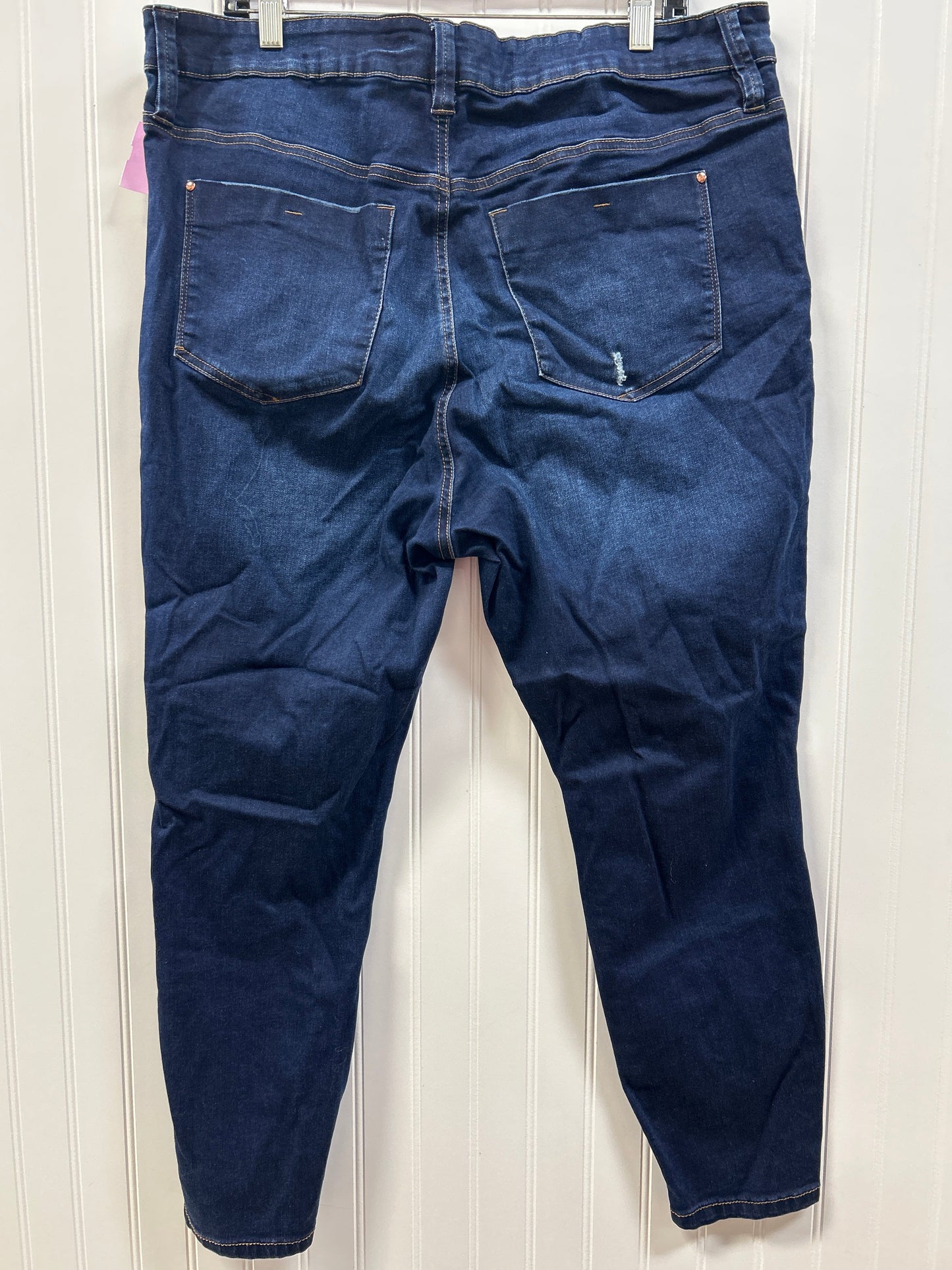 Jeans Skinny By Celebrity Pink In Blue Denim, Size:18