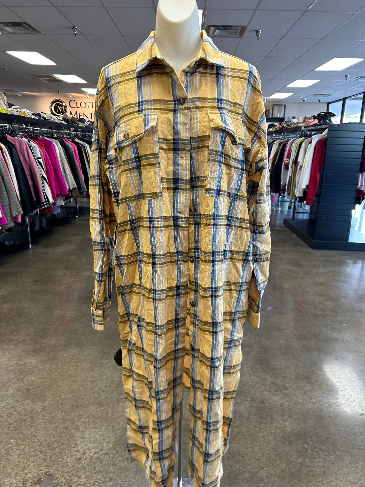 Dress Casual Maxi By Easel In Blue & Yellow, Size:S