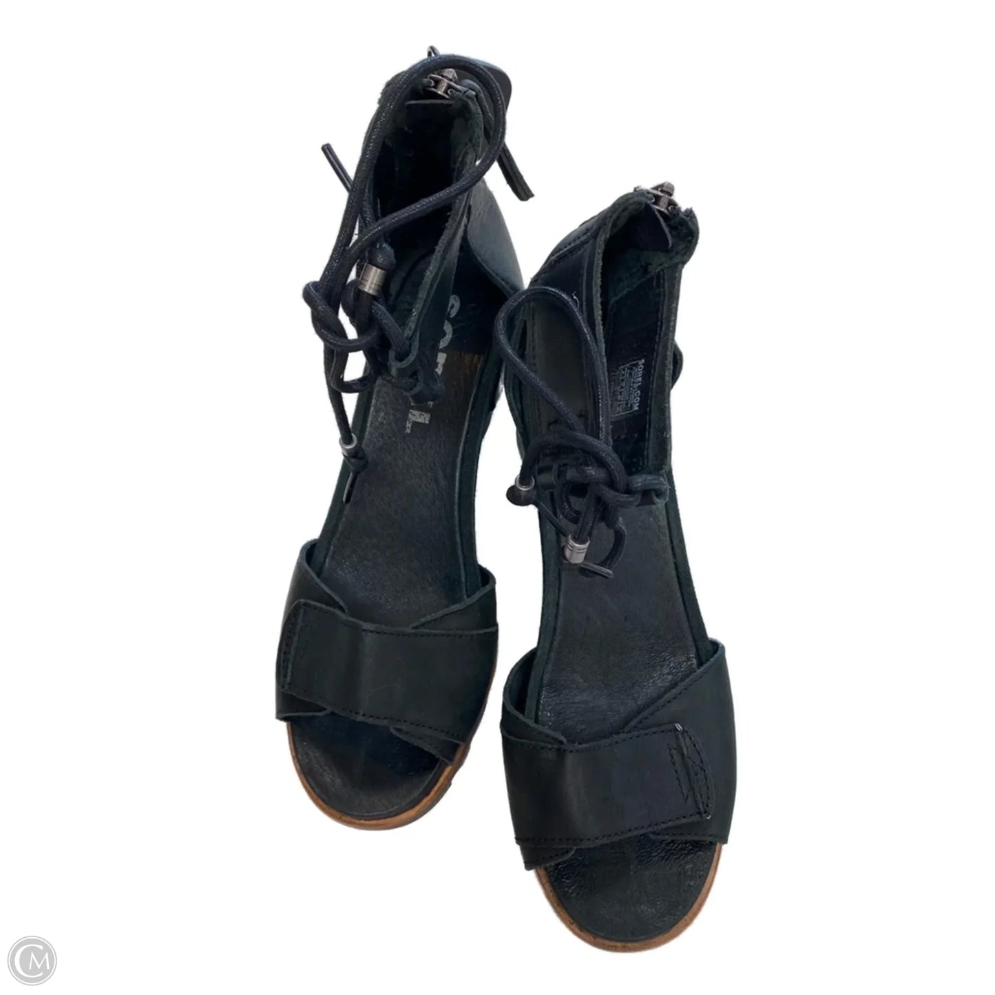 Sandals Designer By Sorel In Black, Size: 9