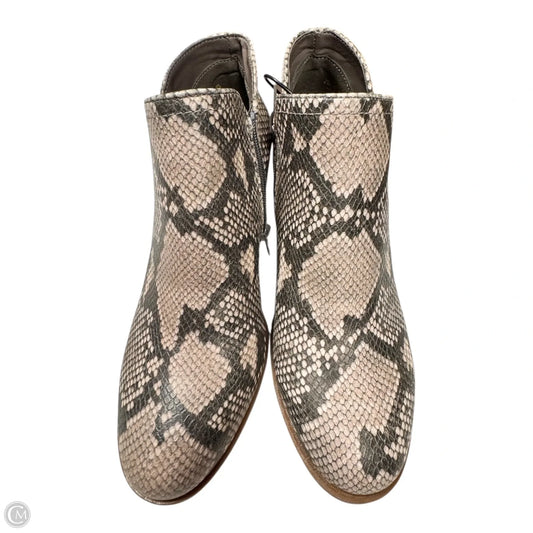 Boots Ankle Heels By Fergie In Animal Print, Size: 8.5