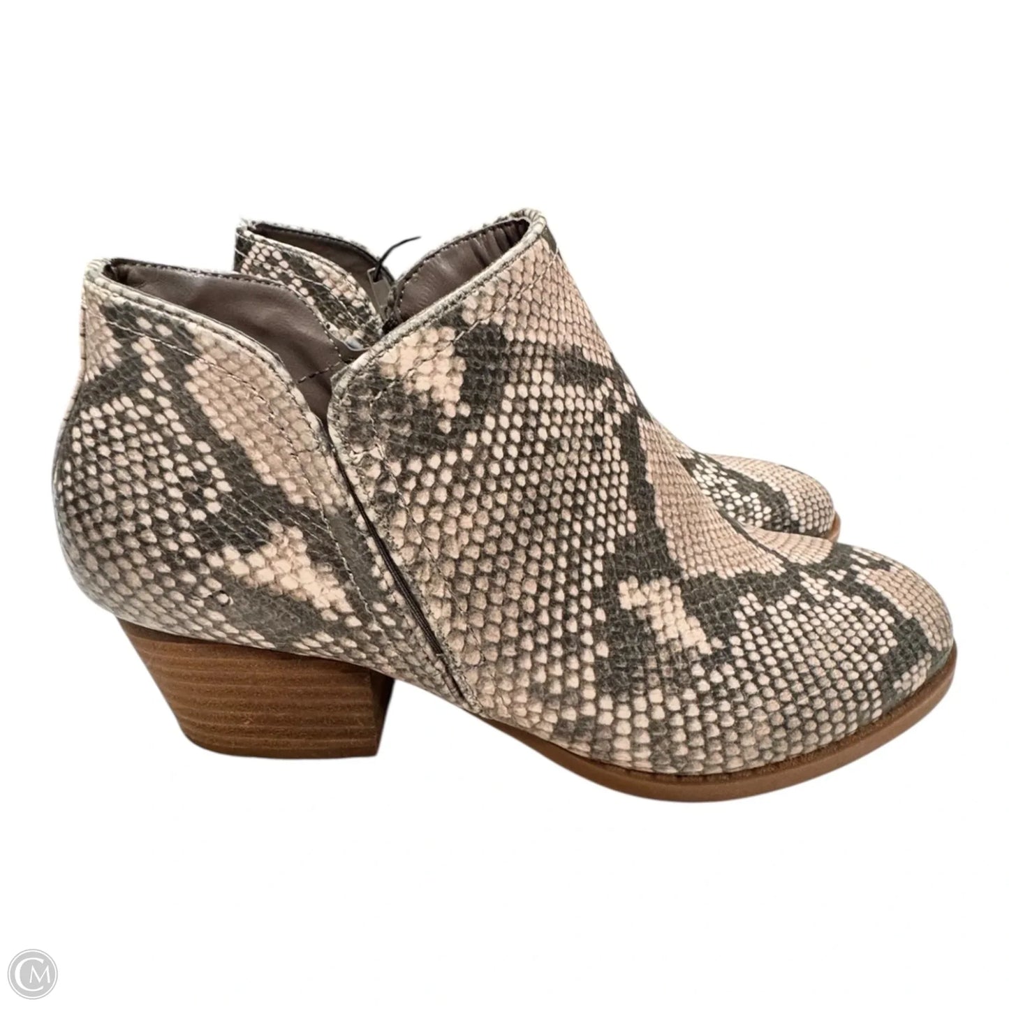 Boots Ankle Heels By Fergie In Animal Print, Size: 8.5