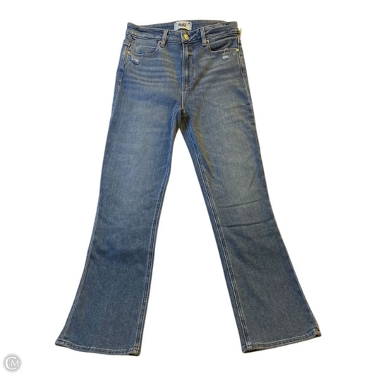 Jeans Straight By Paige In Blue Denim, Size: 4