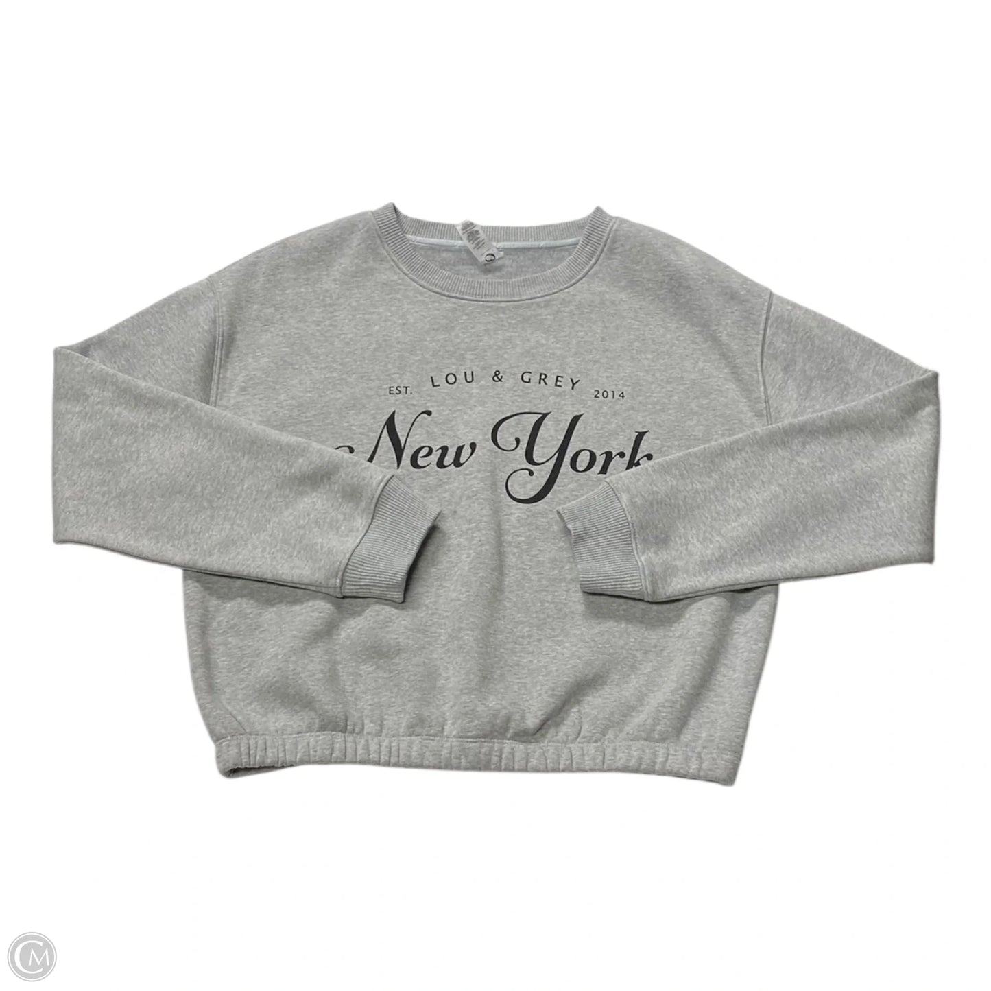 Sweatshirt Crewneck By Lou And Grey In Grey, Size: M
