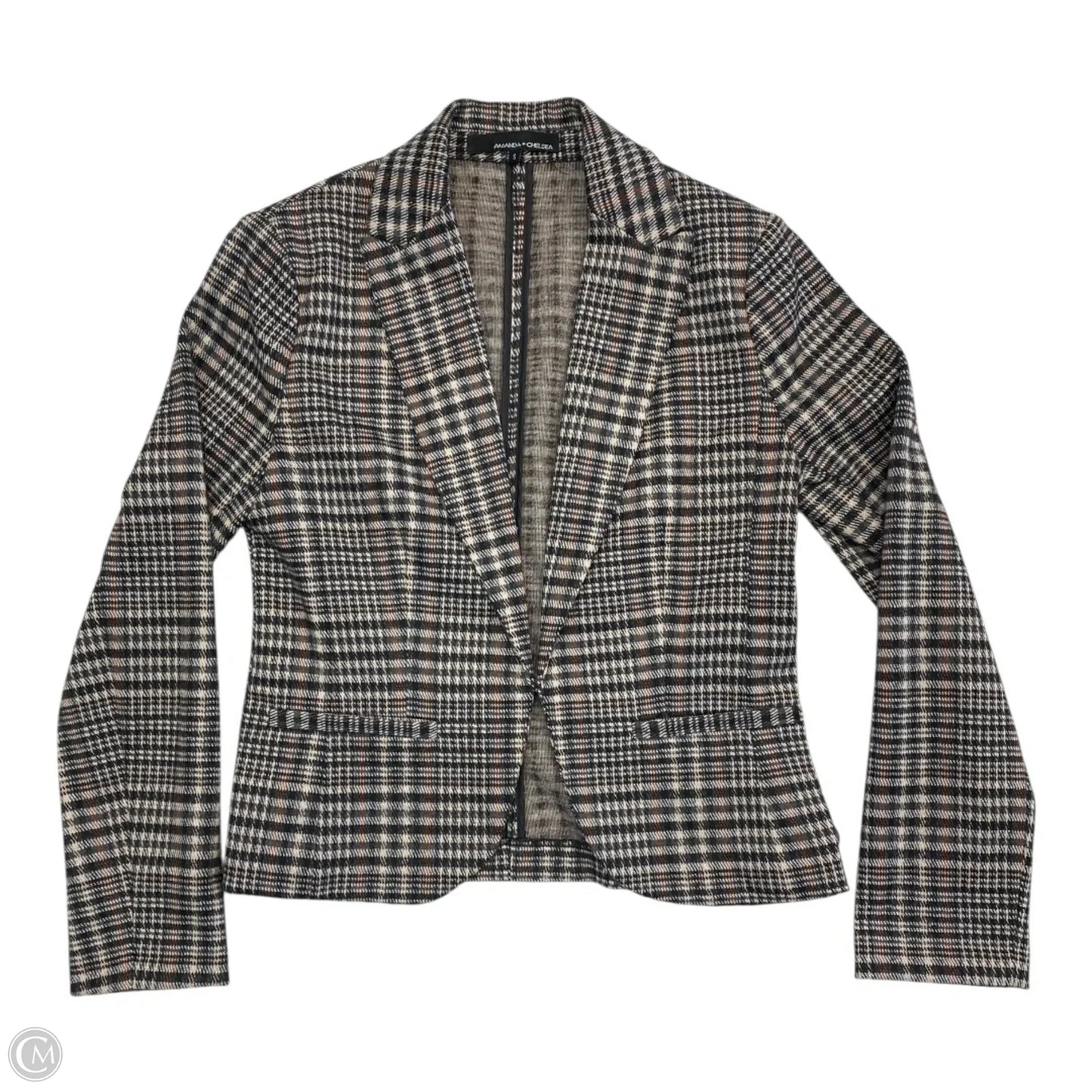 Blazer By Amanda + Chelsea In Plaid Pattern, Size: S