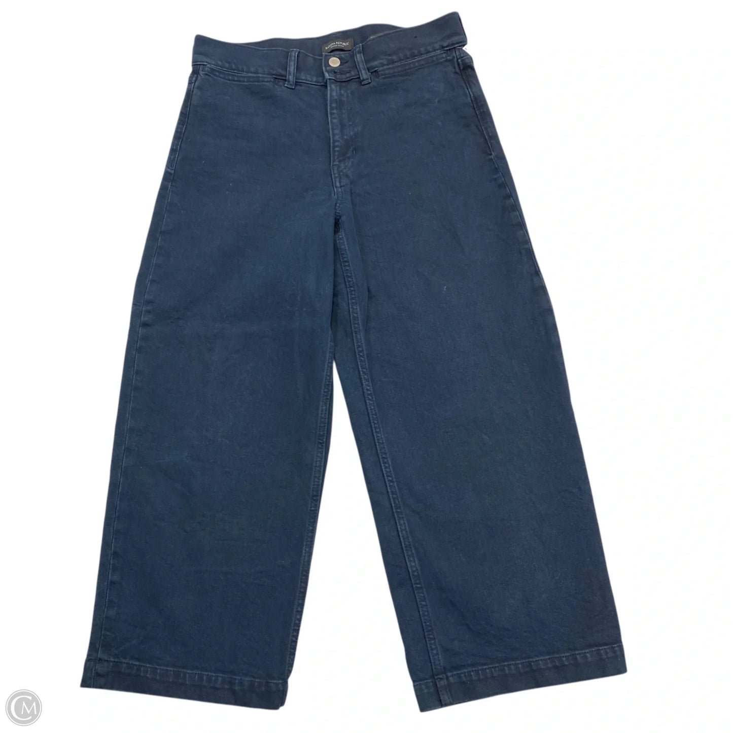 Jeans Wide Leg By Banana Republic In Blue Denim, Size: 8