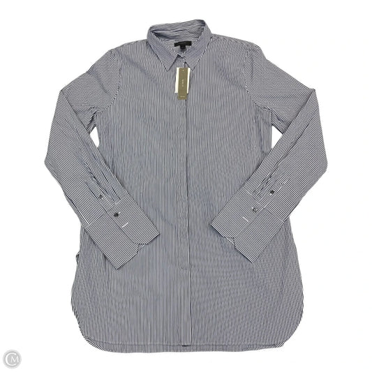 Tunic Long Sleeve By J. Crew In Striped Pattern, Size: 12