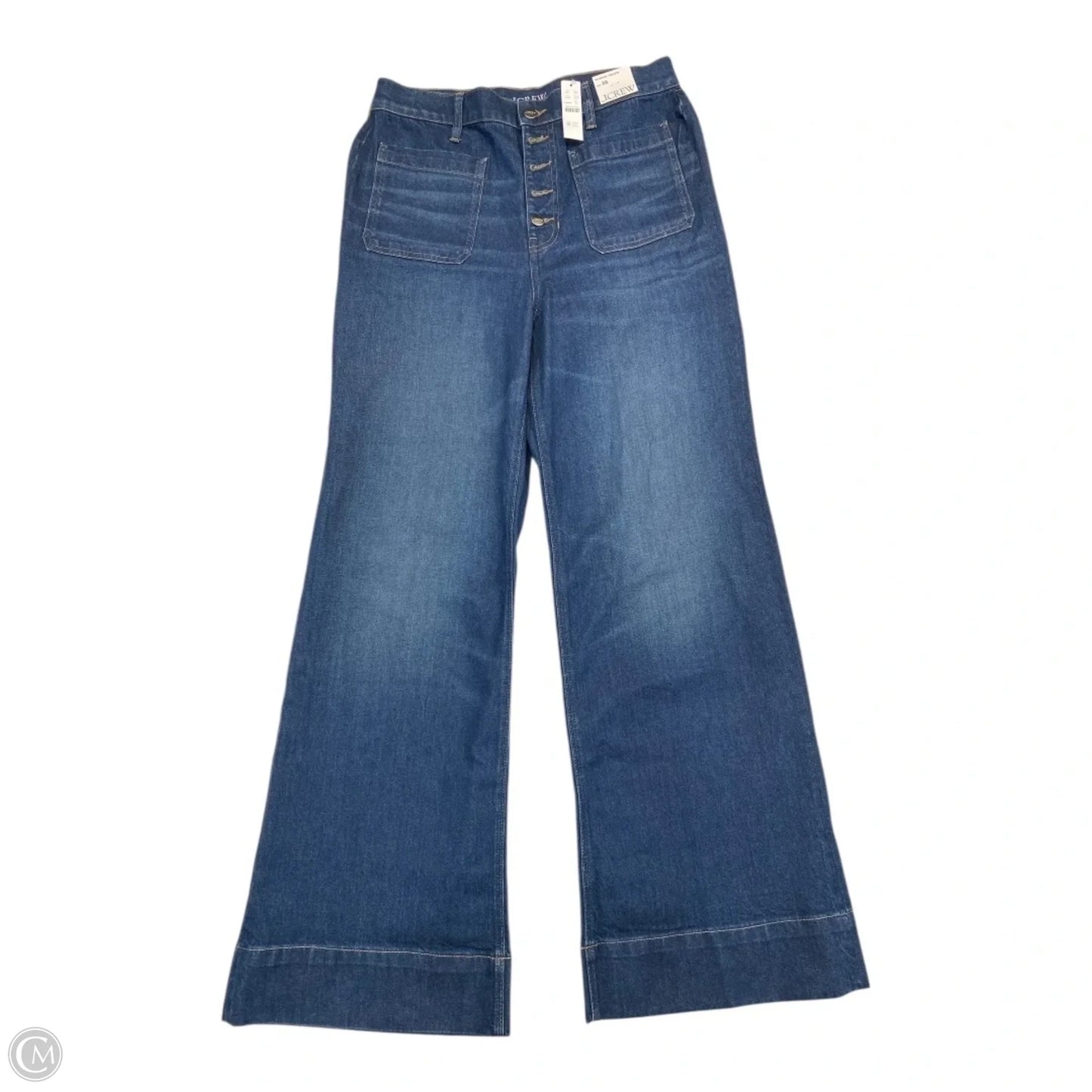 Jeans Wide Leg By J. Crew In Blue Denim, Size: 10
