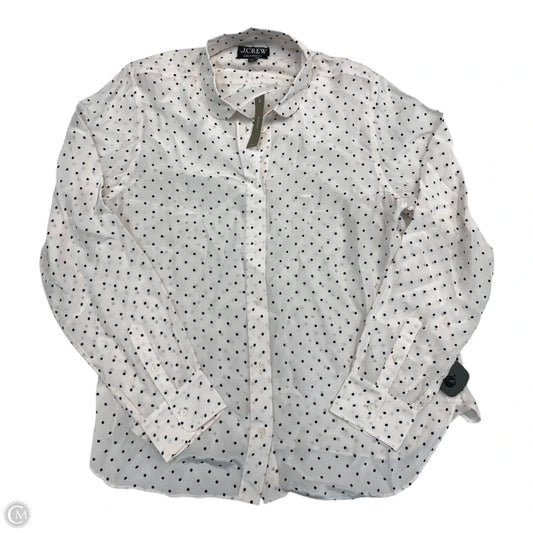 Top Long Sleeve By J. Crew In Polkadot Pattern, Size: 12