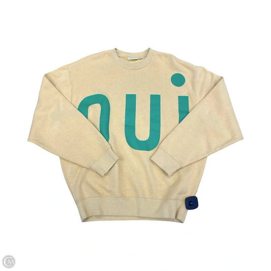 Sweatshirt Crewneck By Clare V. In Tan, Size: Xs