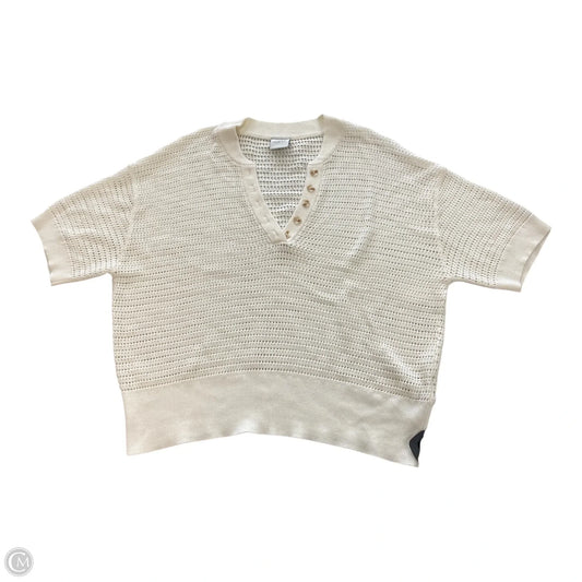Sweater Short Sleeve By Varley In Cream, Size: Xl