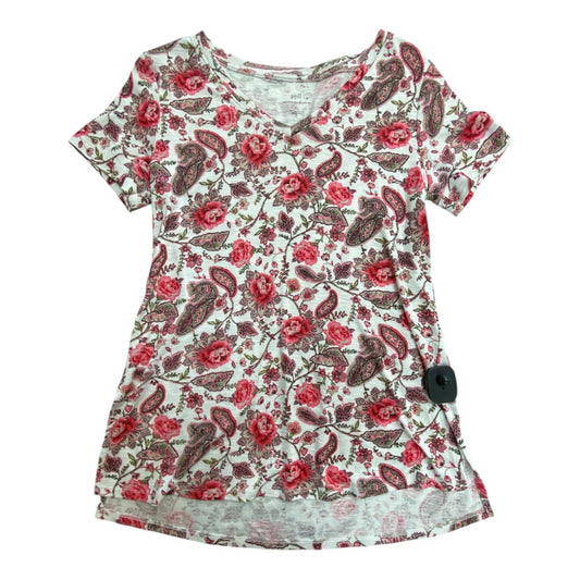 Top Short Sleeve By J. Jill In Floral Print, Size: Xs