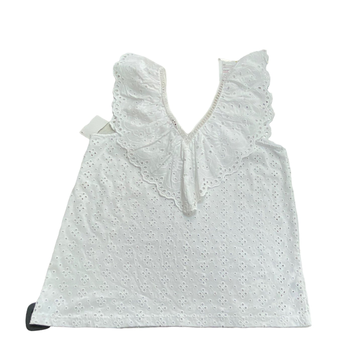 White Top Sleeveless Loft, Size Xs